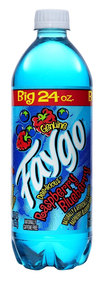24 Pack x Faygo Raspberry & Blueberry Soda 680ml